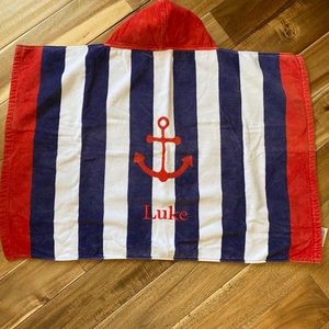 Baby hooded towel - monogrammed Luke